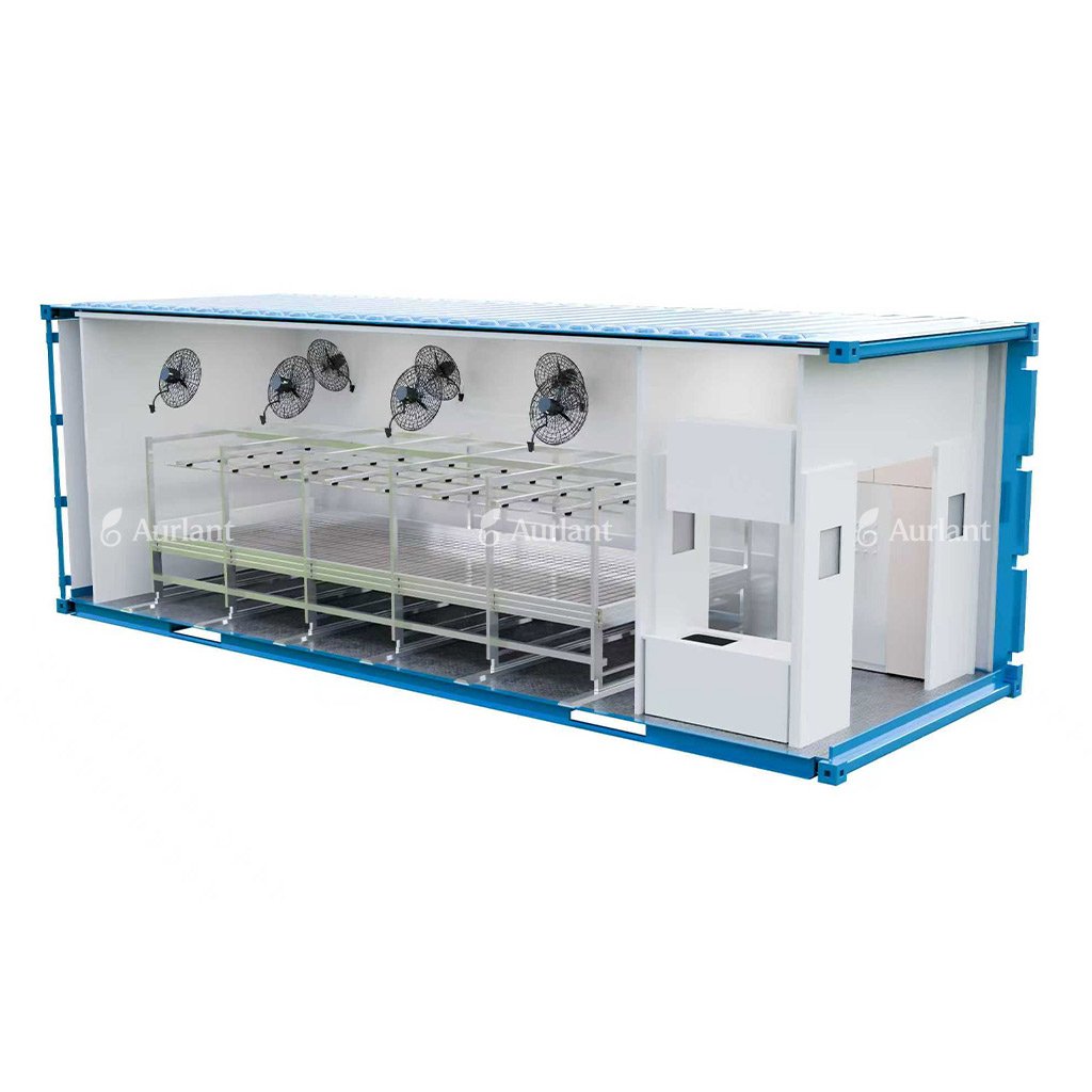 Modular cannabis container farm solution, intelligent vertical farm integrated industrial cannabis container planting system