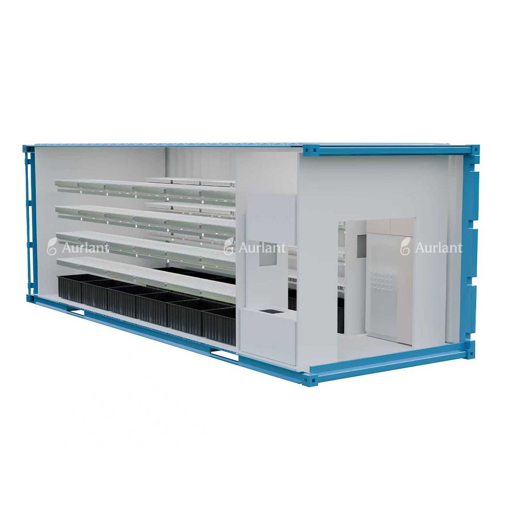 Aurlant Smart Vertical Farming Factory Aeroponic Grow Shipping Container Farm for Vegetable