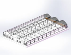 Design drawing of Multi Span Film Blackout Greenhouse