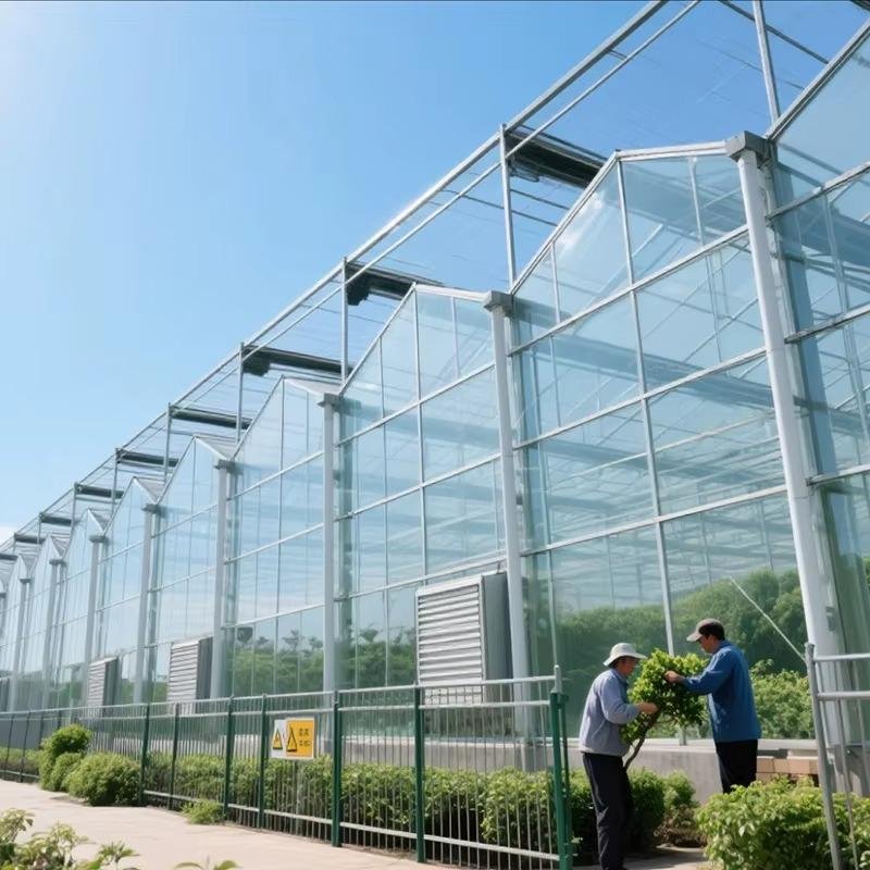 Corrosion-Resistant Multi-Span Glass Venlo Greenhouses For Large-Scale Farming