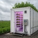 Leafy greens hydroponic container farm for lettuce production