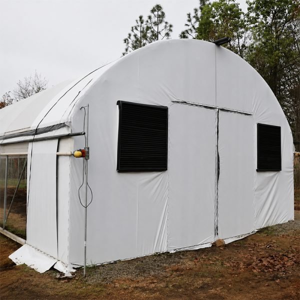Automatic blackout greenhouse system for mushroom farming
