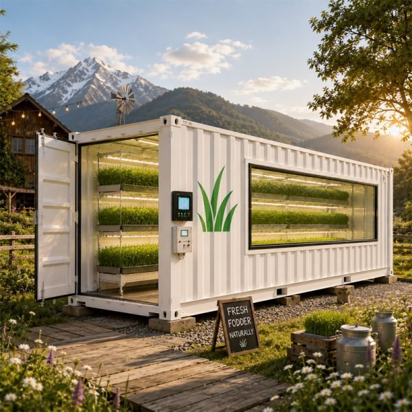 40ft fodder container farm for barley grass production