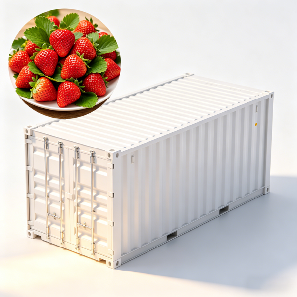 Commercial strawberry container farm with smart hydroponic growing system